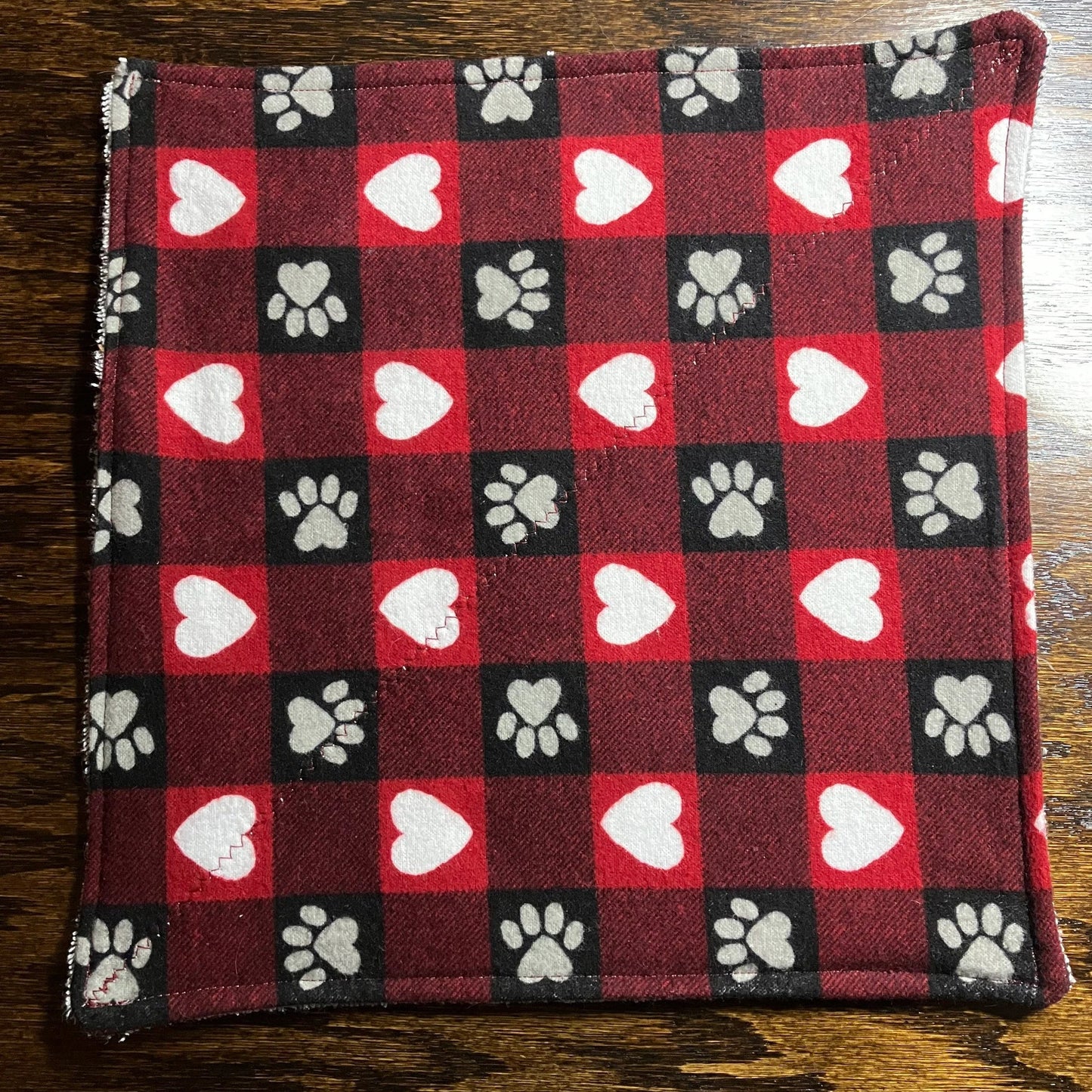 UNPAPER TOWELS- PAW PRINT (RED)