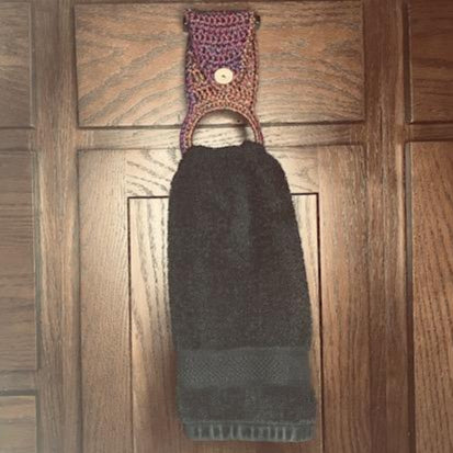PURPLE AND BLUE TOWEL HANGER