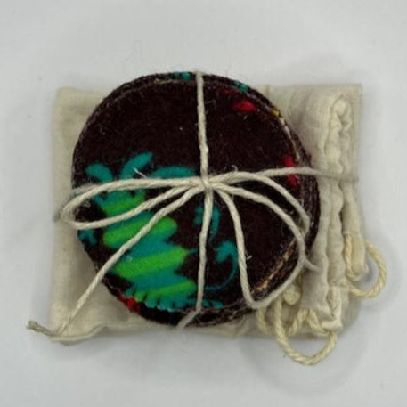 REUSABLE COTTON ROUNDS-ASSORTED BROWN PRINTS