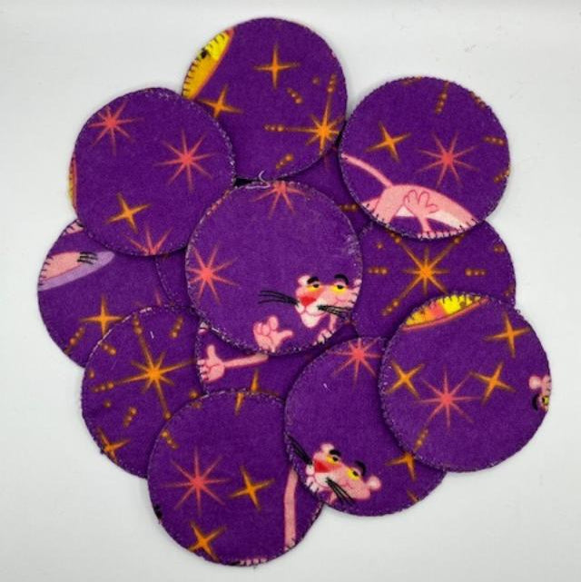 REUSABLE COTTON ROUNDS-PINK PANTHER