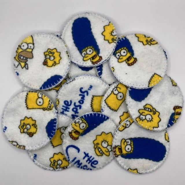 REUSABLE COTTON ROUNDS-SIMPSONS