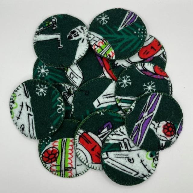 REUSABLE COTTON ROUNDS-CHRISTMAS STAR WARS SHIPS